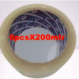 Clear Packing Tape Roll – 200 Meter (Pack of 6)